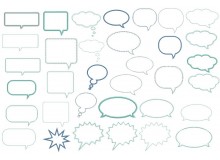 Stickserie - Sprechblasen